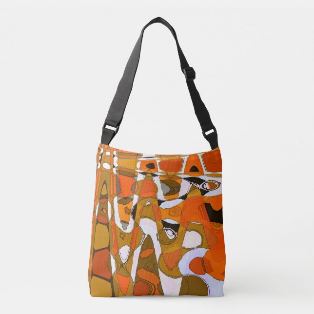 Bolsa Ajustável Círculos brilhantes do outono: padrão abstrato. (Frente)