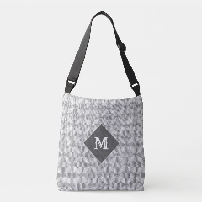 Bolsa Ajustável Círculos Elegantes e Pontos Prateados (Frente)