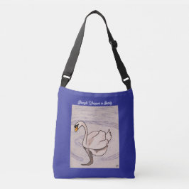 Bolsa Ajustável Cisne - Força embrulhada em azul profundo de belez