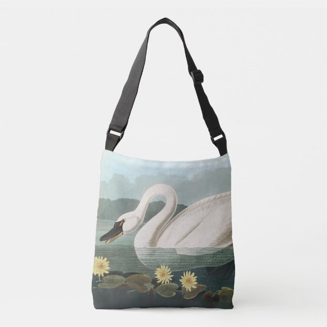 Bolsa Ajustável cisnes brancas de pássaro de audubon do cisne (Frente)