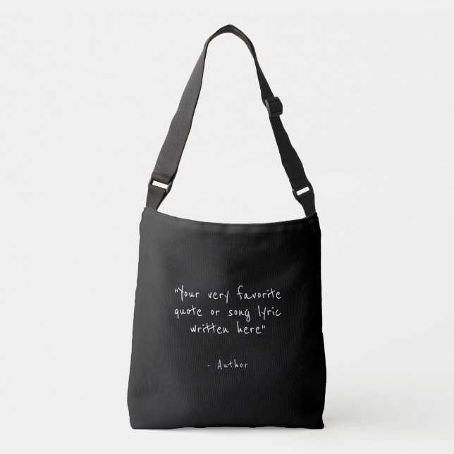 Bolsa Ajustável Citação personalizada - crie a sua  (Frente)