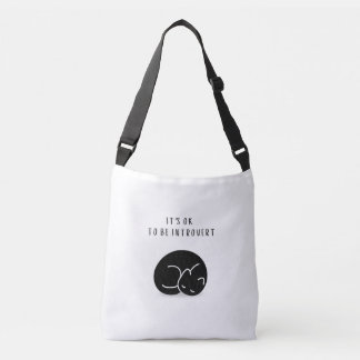 Bolsa Ajustável Citação Personalizada Gato Preto Tudo Bem Ser Intr