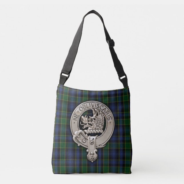 Bolsa Ajustável Clan Campbell Crest & Breadalbane Tartan (Frente)