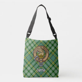 Bolsa Ajustável Clan Currie Lion Crest sobre Tartan