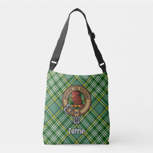 Bolsa Ajustável Clan Currie Rooster Crest sobre Tartan