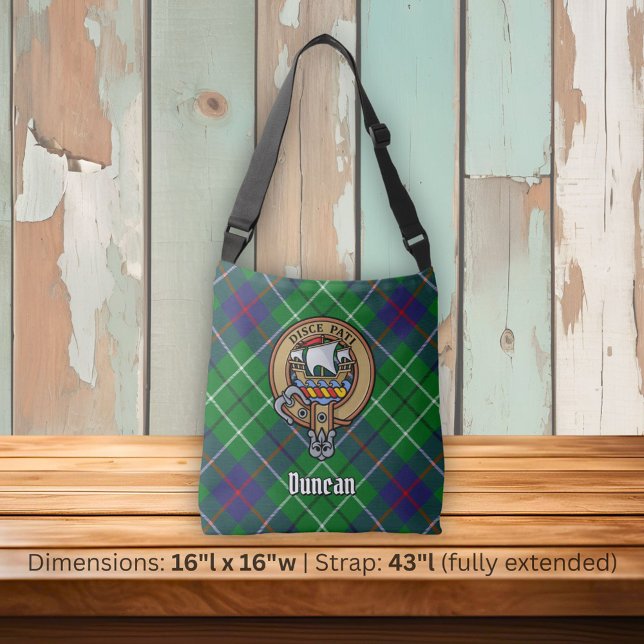 Bolsa Ajustável Clan Duncan Crest over Tartan (Criador carregado)