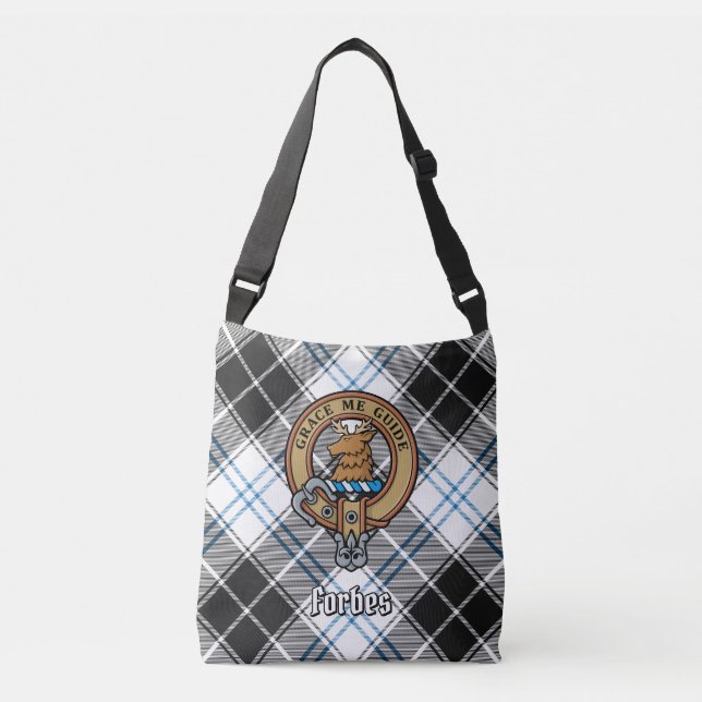 Bolsa Ajustável Clan Forbes Crest sobre o vestido Tartan (Frente)