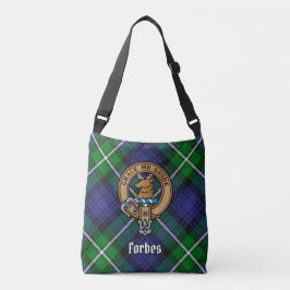 Bolsa Ajustável Clan Forbes Crest sobre Tartan