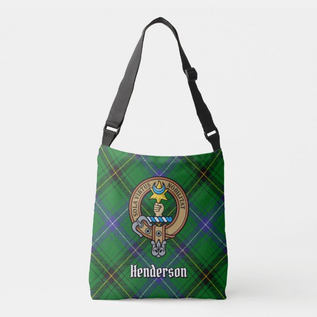 Bolsa Ajustável Clan Henderson Crest sobre Tartan (Frente)