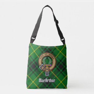 Bolsa Ajustável Clan MacArthur Crest sobre Tartan