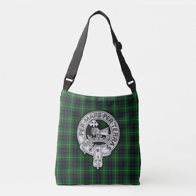 Bolsa Ajustável Clan MacDonald do Isles Crest & Tartan (Frente)