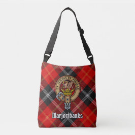Bolsa Ajustável Clan Marjoribanks Crest sobre Tartan
