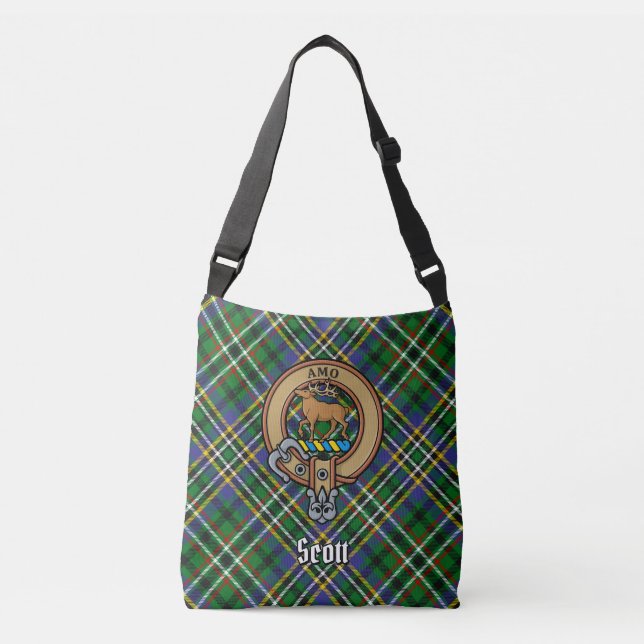 Bolsa Ajustável Clan Scott Green Tartan (Frente)