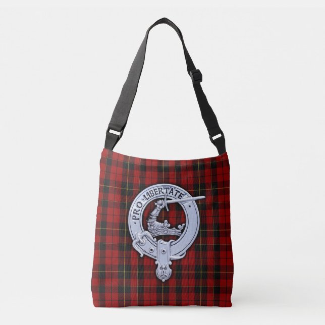 Bolsa Ajustável Clan Wallace Crest & Tartan (Frente)