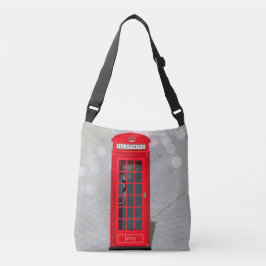 Bolsa Ajustável Classic London Red Phone Booth with Name