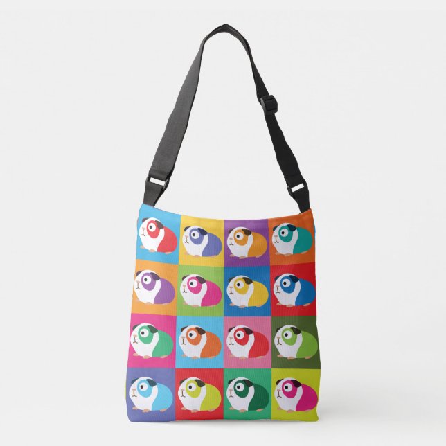 Bolsa Ajustável Cobaias do pop art (Frente)