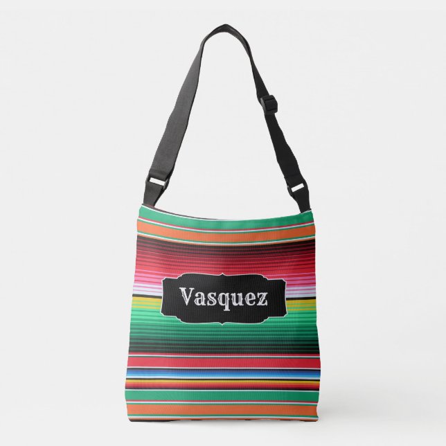 Bolsa Ajustável Cobertura mexicana de Serape do espanhol feito sob (Frente)