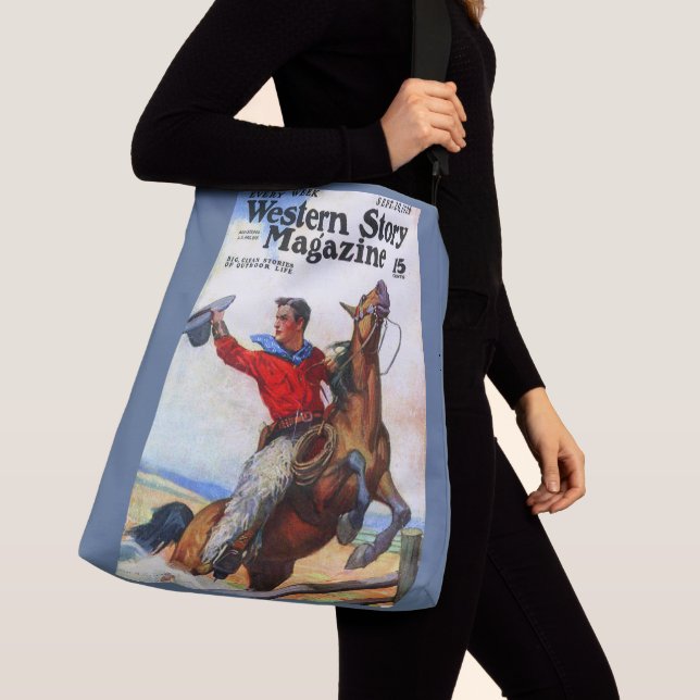 Bolsa Ajustável cobrir da revista Western Story de 1924. (Close Up)