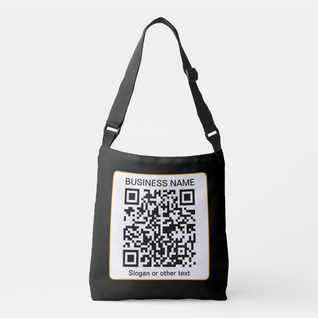 Bolsa Ajustável Código QR editável digitalizável + nome da sua emp (Frente)