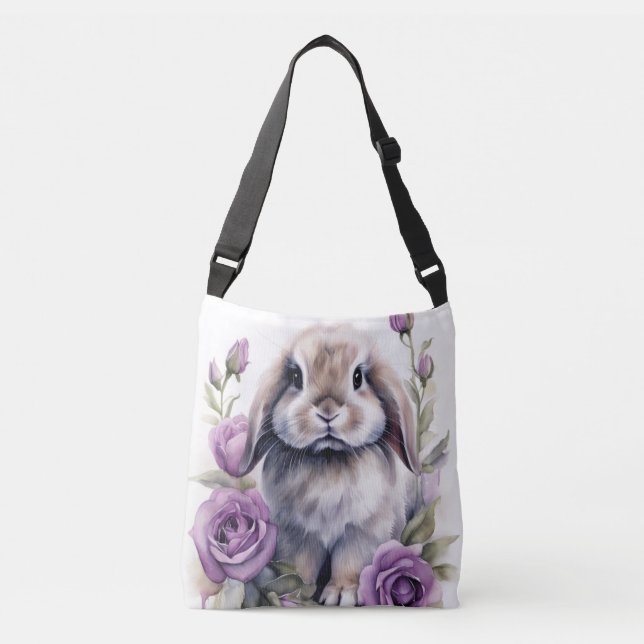 Bolsa Ajustável Coelho Coelho do Lop Rosa roxo (Frente)