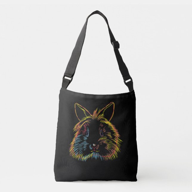 Bolsa Ajustável Coelho Colorido Lionhead (Frente)