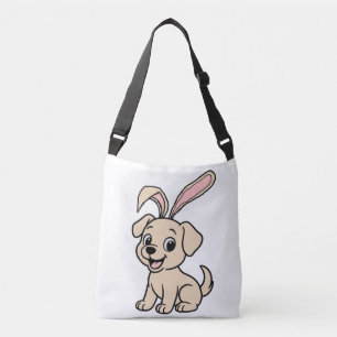 Bolsa Ajustável Coelho de Páscoa Cartoon Labrador Amarelo