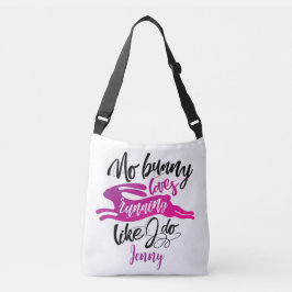 Bolsa Ajustável Coelho Rosa Inspirador Corre E Letra Moderna
