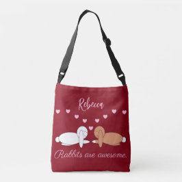 Bolsa Ajustável Coelhos sorridentes no Marrom do Amor
