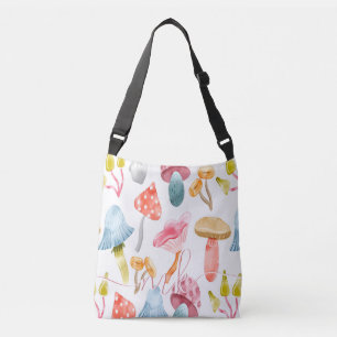 Bolsa Ajustável Cogumelos em Aquarela Pastel