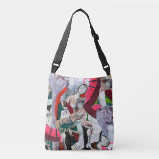 Bolsa Ajustável Colagem de Arte Urbana abstrato pintada à mão