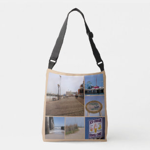 Bolsa Ajustável Colagem de Fotos de Atlantic City Beach
