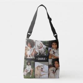 Bolsa Ajustável Colagem de Fotos de Cachorro Monogramada