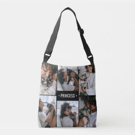 Bolsa Ajustável Colagem de Fotos de Gatos Monogramada