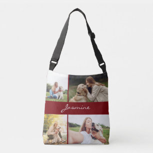 Bolsa Ajustável Colagem de Fotos Moderna - Cão Borgonha