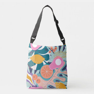 Bolsa Ajustável Colagem de selva exótica e moderna.