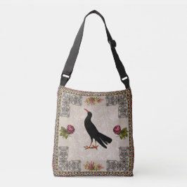 Bolsa Ajustável Colagem Vintage Retro com rendas e flores