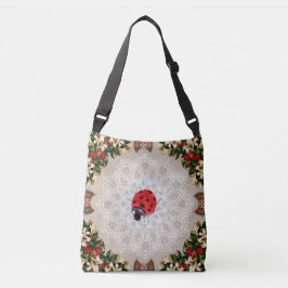 Bolsa Ajustável Colagem Vintage Retro com rendas e flores