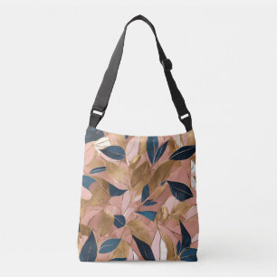 Bolsa Ajustável Coleção de Folhas Populares de Boho Dourado Cor-de