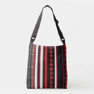 Bolsa Ajustável Coleção de tendências de Xadrez Abstrato Preto Ver