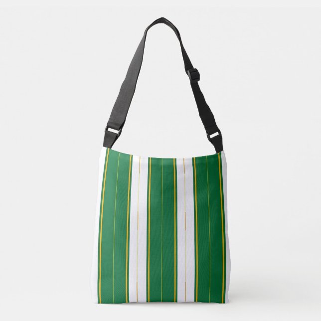 Bolsa Ajustável Coleção de Textura Dourada Verde Moderna Linen Lin (Frente)