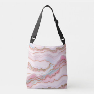 Bolsa Ajustável Coleção Dourada Azul Moderno de Agato Marble