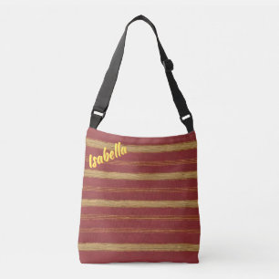 Bolsa Ajustável Coleção Dourada Linen de Luxury Trendy Burgundy