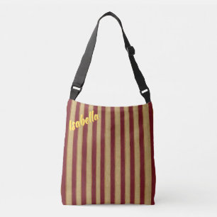 Bolsa Ajustável Coleção Dourada Linen do Luxury Modern Burgundy