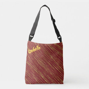 Bolsa Ajustável Coleção Dourada Linen Luxury Modern Burgundy