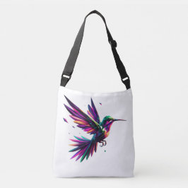 Bolsa Ajustável Colibrí Arcoíris Geométrico – Arte Moderno Vibrant