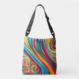 Bolsa Ajustável Color Wave Fusion – Modern Abstract Swirl Art