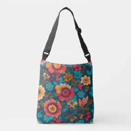 Bolsa Ajustável Colorful floral vibrant flower  botanical print
