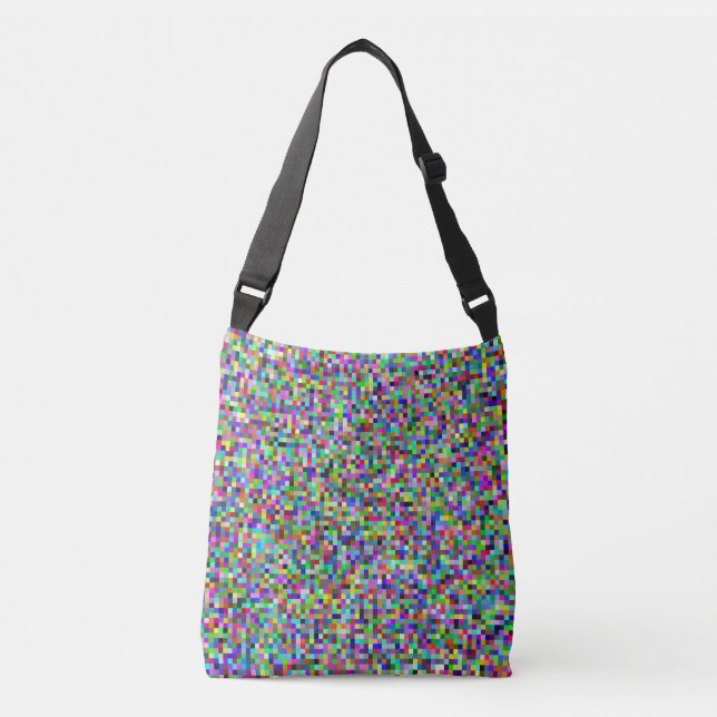 Bolsa Ajustável Colorful Pixel Squares Background Pattern (Frente)