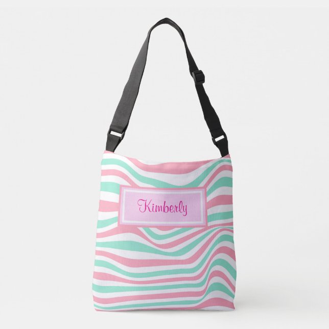 Bolsa Ajustável Colorful Wavy with Name  (Frente)