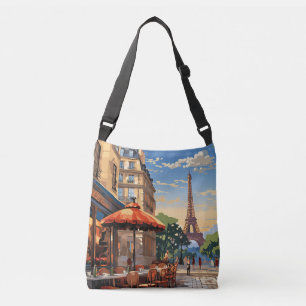 Bolsa Ajustável Colorida French Cafe Torre Eiffel Paris França